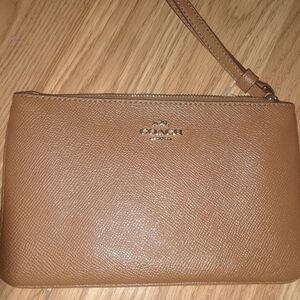 Coach Brown Leather Wristlet